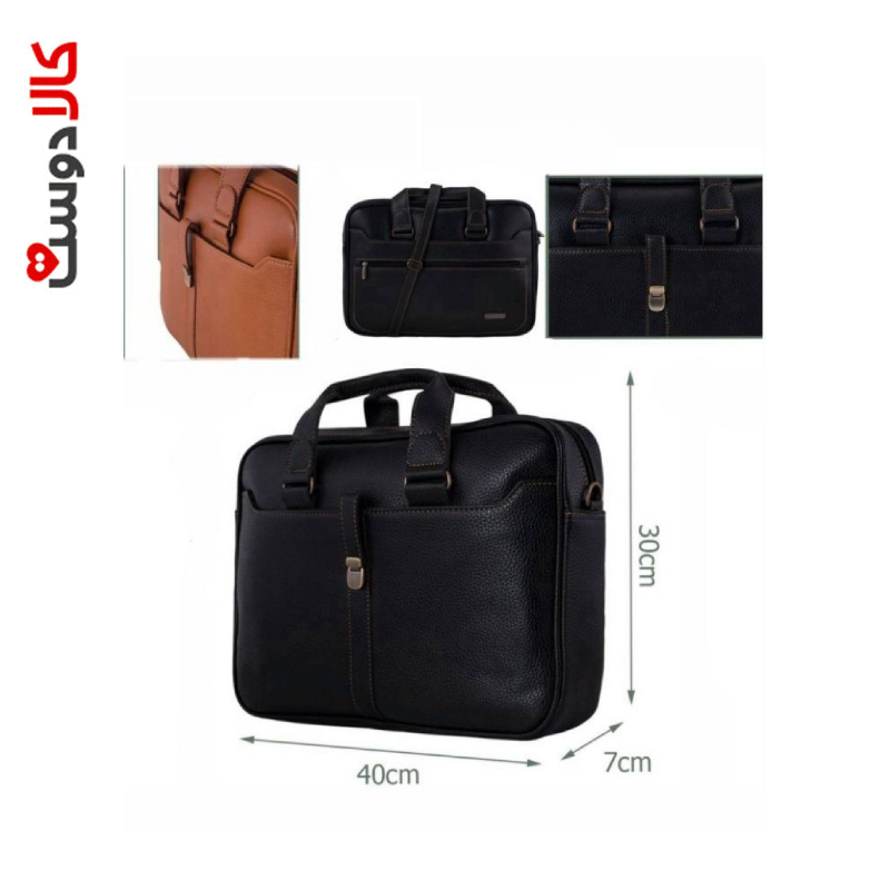 کیف دوشی لپتاپ چرمی مدل 1107